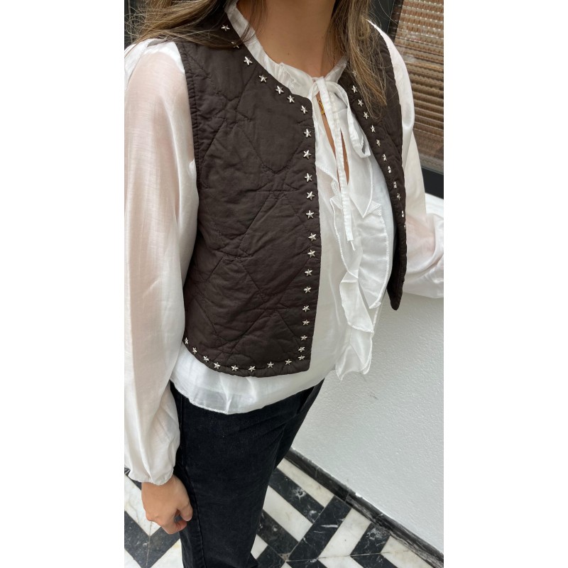 Chaleco tachas estrellas