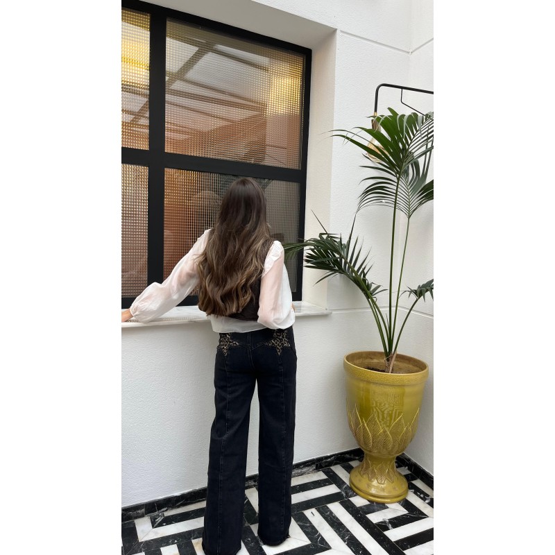 Pantalón estrella leopardo