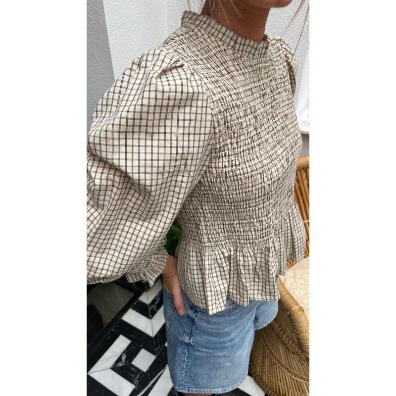 Blusa nido de abeja cuadros