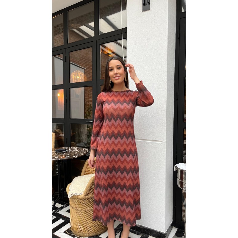 Vestido lurex espiga