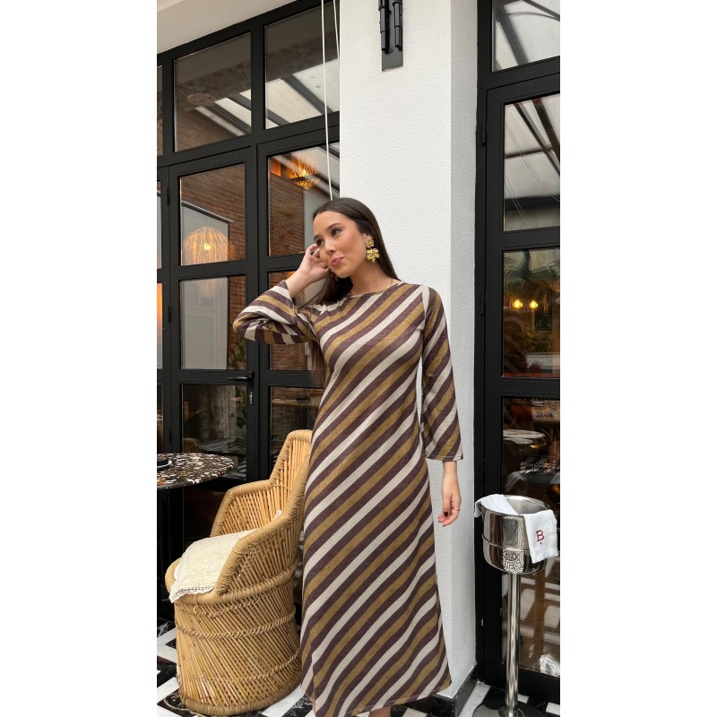 Vestido lurex rayas
