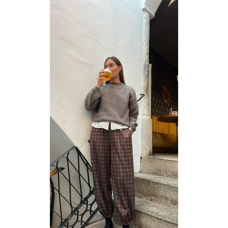 Pantalón bombacho cuadros