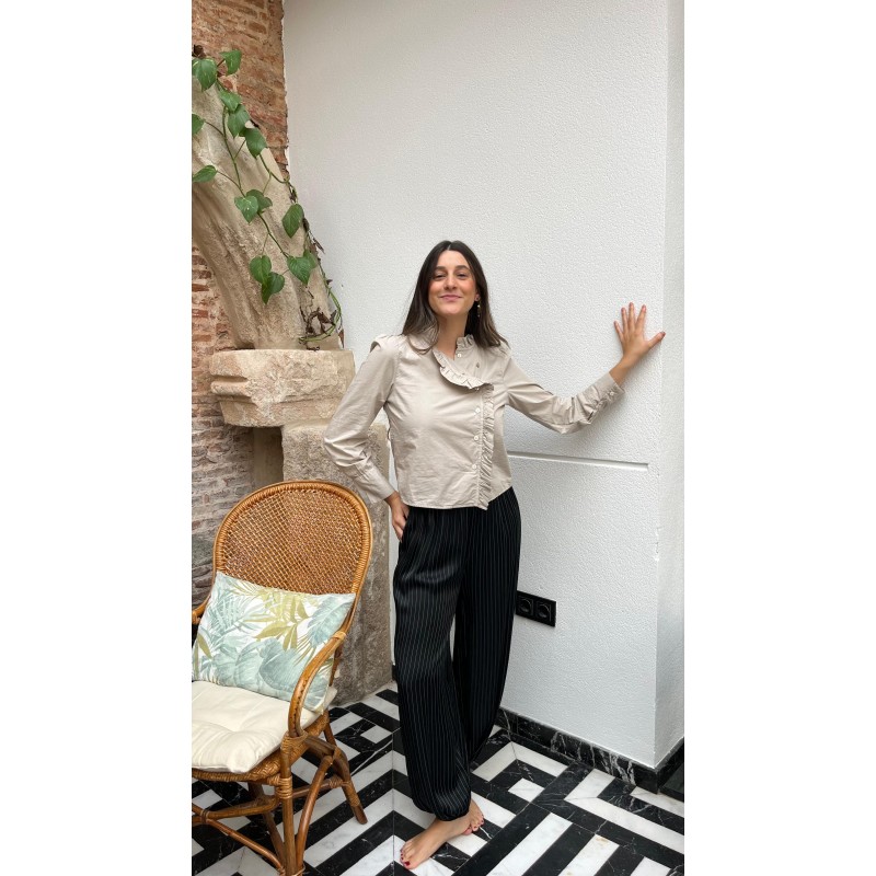 Pantalón bombacho rayita