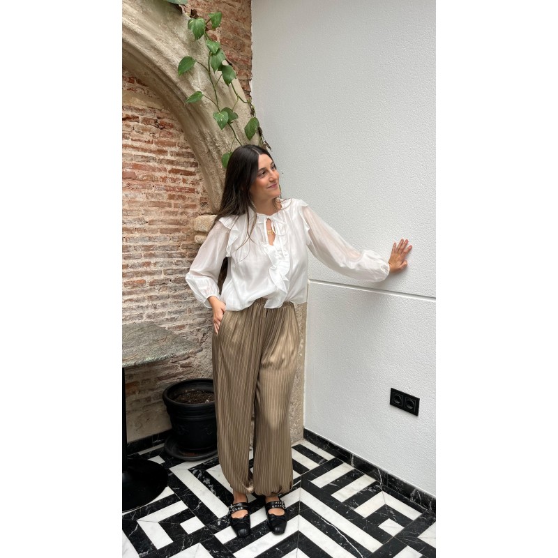 Pantalón bombacho rayita