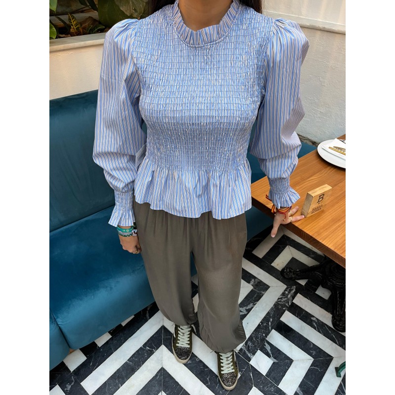 Blusa nido abeja rayas